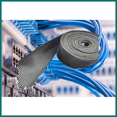 Manguito trenzado expandible de PET ignífugo para cables y alambres