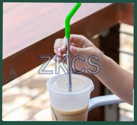 Pajita de silicona reutilizable – Suave, flexible, de grado alimenticio, cortable y portátil